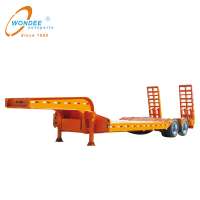 china factory 3 Axle 40ft  High Quality Container Flatbed semi trailer Truck for sale